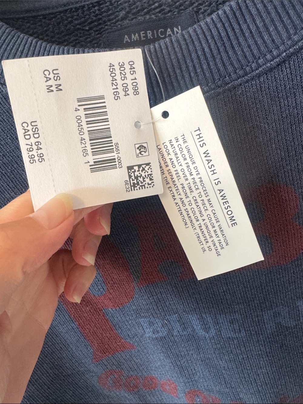 American Eagle Graphic Crewneck Sweatshirt - Picture 3 of 5